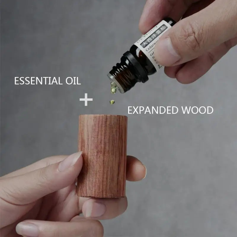 Essential Oil Diffuser Container Slowly Volatile Cherry Wooden Essential Oil for Sleep Push Oil Car Yoga Aromatherapy Inhaler