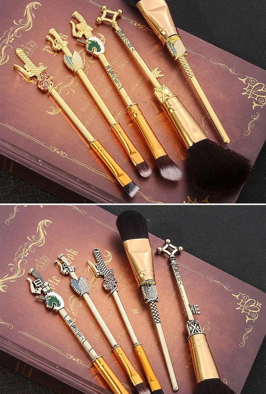 2021 Japan Anime Attack on Titan Makeup Brushes Set Professional Cosmetic Powder Eye Shadow Eyebrow Beauty Make Up Brush Tool