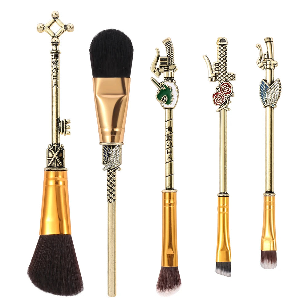 2021 Japan Anime Attack on Titan Makeup Brushes Set Professional Cosmetic Powder Eye Shadow Eyebrow Beauty Make Up Brush Tool