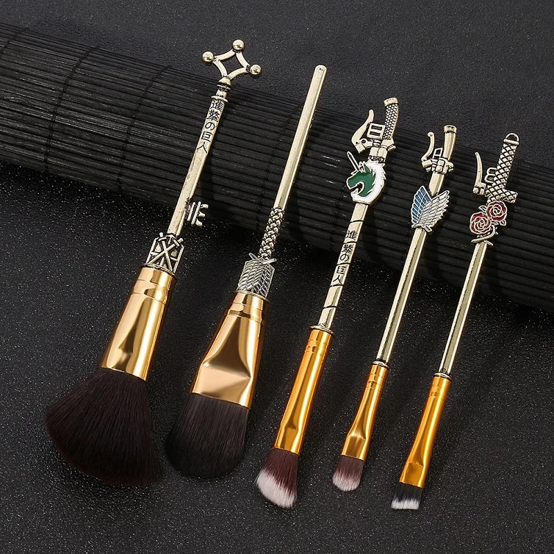 2021 Japan Anime Attack on Titan Makeup Brushes Set Professional Cosmetic Powder Eye Shadow Eyebrow Beauty Make Up Brush Tool