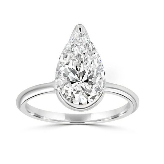 Half Bezel Solitaire Ring