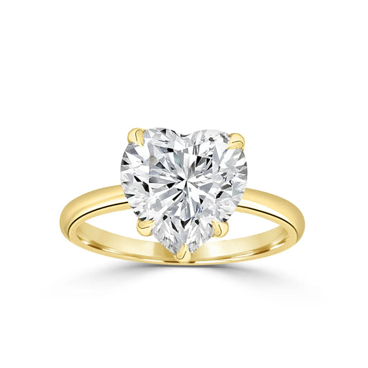 Solitaire Hidden Heart Engagement Ring